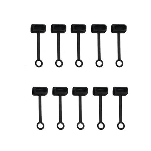 QS8 Stecker weiblich staubdichte Abdeckung Schwarze wasserdichte Kappe for Pflanzenschutz Drohne Power Batterieanschluss Schutzschale(10pcs Male Cap) von GUOFHUIO