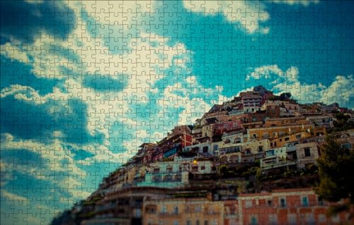 GUOHLOZ 1000-teiliges Puzzle für Erwachsene, Mini-Puzzle, tolles herausforderndes Puzzle, schwieriges Mini-Puzzle mit 1000 Teilen, Heimdekoration, Kunsthandwerk Italien, 75x50cm von GUOHLOZ