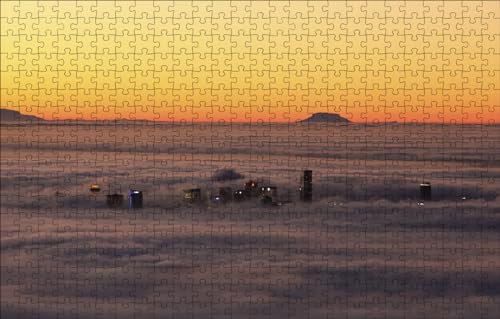 GUOHLOZ Puzzle 1000 Teile, Puzzle für Erwachsene, Impossible Puzzle, Puzzle farbenfrohes Legespiel, Geschicklichkeitsspiel für die ganze Familie, Wolken, Kanada, Vancouver, 75x50cm von GUOHLOZ