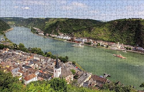 GUOHLOZ Puzzle 1000 Teile - Puzzel für Erwachsene - 100% Recycelten hölzern Puzzle Erwachsene und Kinder - Familienspaß Berge, Stadt, Deutschland, St. Goar, 75x50cm GUOHLOZ Puzzle 1000 Teile - Puzzel für Erwachsene - 100% Recycelten hölzern Puzzle Erwachsene und Kinder - Familienspaß Berge, Stadt, Deutschland, St. Goar, 75x50cm von GUOHLOZ