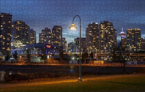 GUOHLOZ Puzzle 1000 Teile ab 9 Jahren, Erwachsenenpuzzle mit Panoramabild, Geschicklichkeitsspiel für die ganze Familie, ideal als Wandbild, Kanada, VankUver, 75x50cm von GUOHLOZ