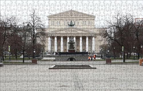GUOHLOZ Puzzle 500 Teile Puzzle für Erwachsene und Kinder ab 6 Jahren Puzzle für Wohnkultur Stadt, Moskau, Bolschoi-Theater, 52x38cm von GUOHLOZ