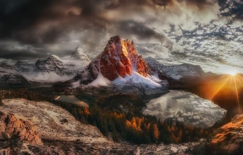 GUOHLOZ Puzzle | Puzzle Erwachsene Anspruchsvoll | 1500 Puzzle | Puzzel, Berge, Felsen, Kanada, British Columbia, Kanadische Rocky Mountains, Pyramidal Mountain, 87x57cm GUOHLOZ Puzzle | Puzzle Erwachsene Anspruchsvoll | 1500 Puzzle | Puzzel, Berge, Felsen, Kanada, British Columbia, Kanadische Rocky Mountains, Pyramidal Mountain, 87x57cm von GUOHLOZ