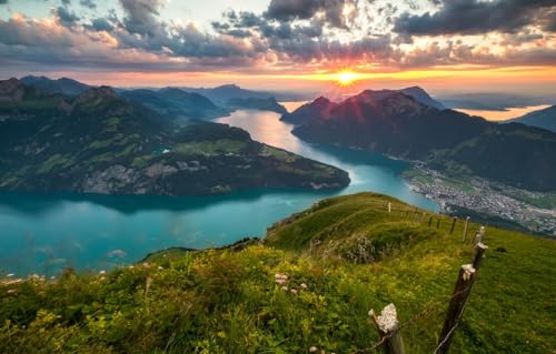 GUOHLOZ Puzzle1000 Teile, Premium Quality, für Erwachsene und Kinder ab 6 Jahren, Schweiz, Vierwaldstättersee, Landschaften, 75x50cm GUOHLOZ Puzzle1000 Teile, Premium Quality, für Erwachsene und Kinder ab 6 Jahren, Schweiz, Vierwaldstättersee, Landschaften, 75x50cm von GUOHLOZ