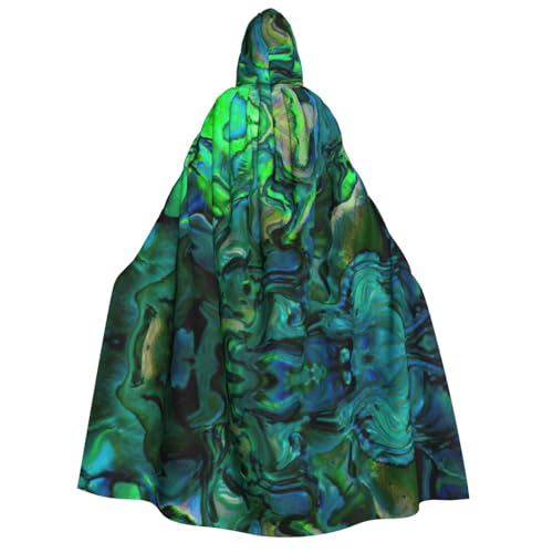 GUOLGP Abalone-Perlmutt-Druck für Damen und Herren, Kapuzenumhang für Halloween, Weihnachten, Karneval, Mottopartys von GUOLGP