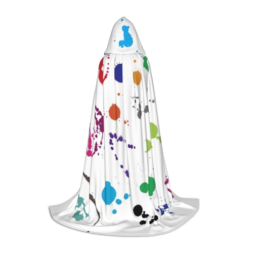 GUOLGP Abstrakter Farbspritzer-Druck, Halloween-Kapuzenumhang, Herren, Damen, Teenager, Zauberer, Robe für Weihnachten, Kostüm, Karneval GUOLGP Abstrakter Farbspritzer-Druck, Halloween-Kapuzenumhang, Herren, Damen, Teenager, Zauberer, Robe für Weihnachten, Kostüm, Karneval von GUOLGP