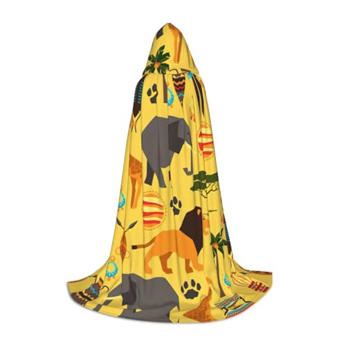 GUOLGP Afrika Elefant Print Halloween Kapuzenumhang Herren Damen Teenager Zauberer Robe für Weihnachten Kostüm Karneval GUOLGP Afrika Elefant Print Halloween Kapuzenumhang Herren Damen Teenager Zauberer Robe für Weihnachten Kostüm Karneval von GUOLGP