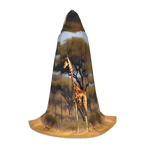 GUOLGP Afrika-Giraffe, majestätischer Baum-Druck, Halloween-Kapuzenumhang, Herren, Damen, Teenager, Zauberer, Robe für Weihnachten, Kostüm, Karneval GUOLGP Afrika-Giraffe, majestätischer Baum-Druck, Halloween-Kapuzenumhang, Herren, Damen, Teenager, Zauberer, Robe für Weihnachten, Kostüm, Karneval von GUOLGP