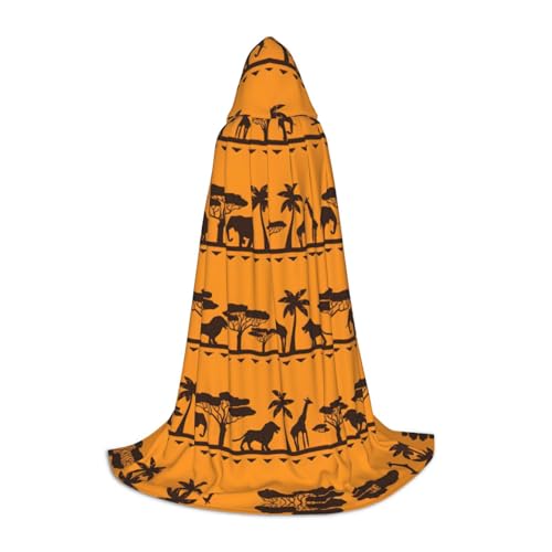 GUOLGP Afrikanischer Tier-Druck, Halloween-Kapuzenumhang, für Herren, Damen, Teenager, Zauberer, Robe für Weihnachten, Kostüm, Karneval GUOLGP Afrikanischer Tier-Druck, Halloween-Kapuzenumhang, für Herren, Damen, Teenager, Zauberer, Robe für Weihnachten, Kostüm, Karneval von GUOLGP