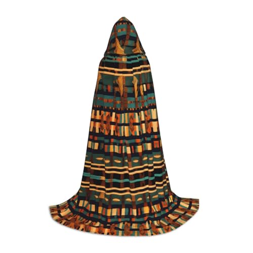 GUOLGP Afrikanischer klassischer Webdruck Halloween Kapuzenumhang für Männer Frauen Teenager Zauberer Robe für Weihnachten Kostüm Karneval GUOLGP Afrikanischer klassischer Webdruck Halloween Kapuzenumhang für Männer Frauen Teenager Zauberer Robe für Weihnachten Kostüm Karneval von GUOLGP