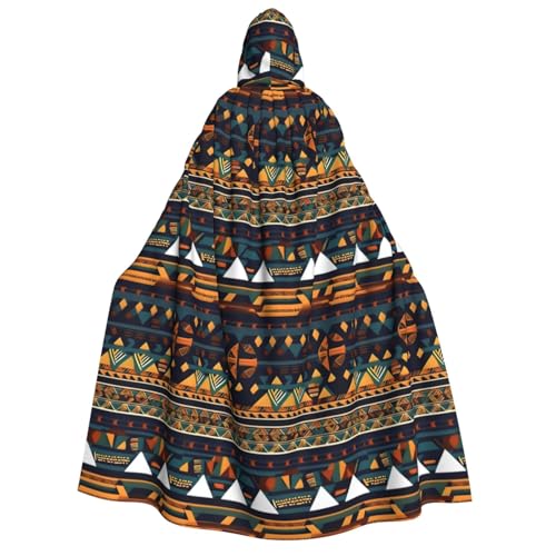 GUOLGP Afrikanisches ethnisches Muster, für Damen und Herren, mit Kapuze, Umhang für Halloween, Weihnachten, Karneval, Mottopartys GUOLGP Afrikanisches ethnisches Muster, für Damen und Herren, mit Kapuze, Umhang für Halloween, Weihnachten, Karneval, Mottopartys von GUOLGP
