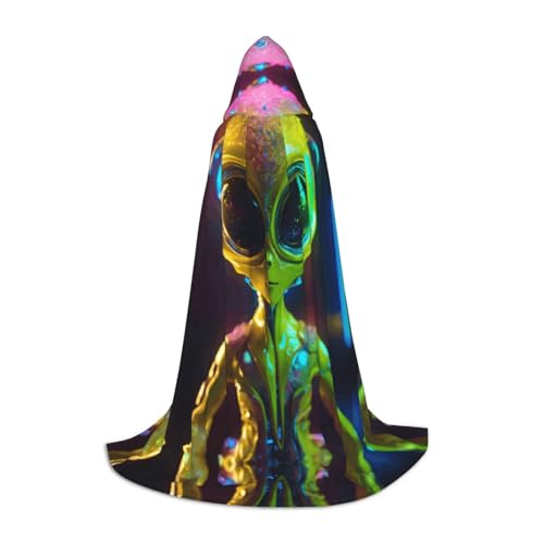 GUOLGP Alien Planet Print Halloween Kapuzenumhang Herren Damen Teenager Zauberer Robe für Weihnachten Kostüm Karneval GUOLGP Alien Planet Print Halloween Kapuzenumhang Herren Damen Teenager Zauberer Robe für Weihnachten Kostüm Karneval von GUOLGP