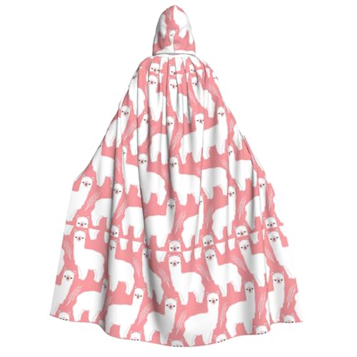 GUOLGP Alpaka-Lama-Druck, für Damen und Herren, mit Kapuze, Umhang für Halloween, Weihnachten, Karneval, Mottopartys GUOLGP Alpaka-Lama-Druck, für Damen und Herren, mit Kapuze, Umhang für Halloween, Weihnachten, Karneval, Mottopartys von GUOLGP