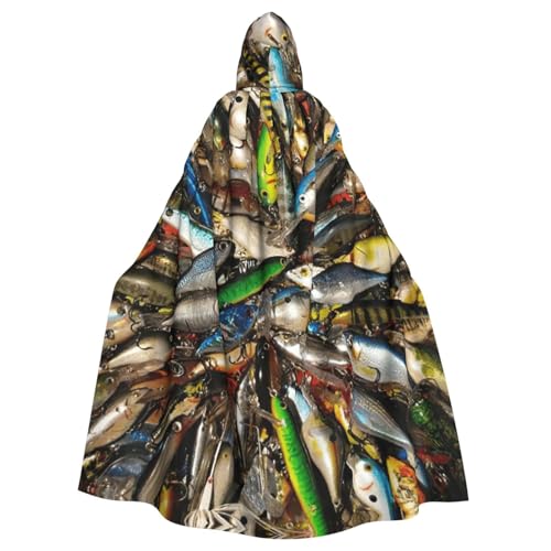 GUOLGP Angelköderaufdruck, Halloween-Kostüm mit Kapuze, für Erwachsene und Kinder, für Cosplay-Partys und Festivals GUOLGP Angelköderaufdruck, Halloween-Kostüm mit Kapuze, für Erwachsene und Kinder, für Cosplay-Partys und Festivals von GUOLGP