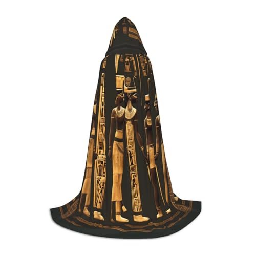 GUOLGP Antiker ägyptischer Hieroglyphen-Druck, Halloween, Kapuzenumhang, Herren, Damen, Teenager, Zauberer, Robe für Weihnachten, Kostüm, Karneval GUOLGP Antiker ägyptischer Hieroglyphen-Druck, Halloween, Kapuzenumhang, Herren, Damen, Teenager, Zauberer, Robe für Weihnachten, Kostüm, Karneval von GUOLGP