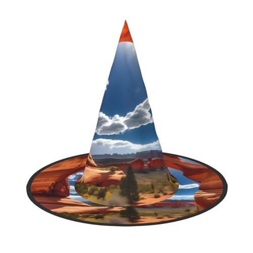 GUOLGP Arches Nationalpark-Standard-Druck, stilvoller Halloween-Hexenhut, für Partys, Karneval und Cosplay, leicht, faltbar von GUOLGP