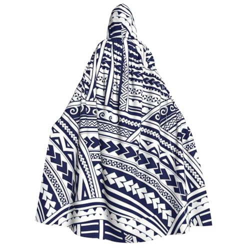 GUOLGP Blauer polynesischer Maori-Stammesmuster-Druck, für Damen und Herren, Kapuzenumhang für Halloween, Weihnachten, Karneval, Mottopartys GUOLGP Blauer polynesischer Maori-Stammesmuster-Druck, für Damen und Herren, Kapuzenumhang für Halloween, Weihnachten, Karneval, Mottopartys von GUOLGP