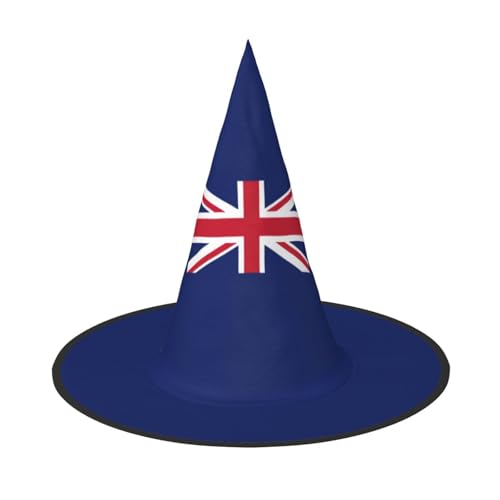 GUOLGP Britische Flagge, stilvoll, Halloween-Hexenhut, für Partys, Karneval und Cosplay, leicht, faltbar von GUOLGP