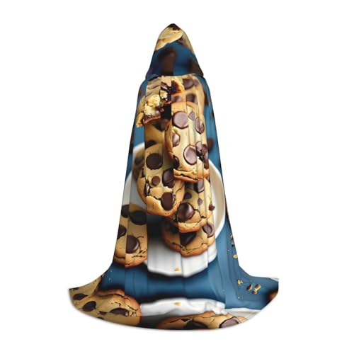 GUOLGP Cookies Food Chocolate Chips Kekse Druck Halloween Kapuzenumhang Männer Frauen Teenager Zauberer Robe für Weihnachten Kostüm Karneval GUOLGP Cookies Food Chocolate Chips Kekse Druck Halloween Kapuzenumhang Männer Frauen Teenager Zauberer Robe für Weihnachten Kostüm Karneval von GUOLGP
