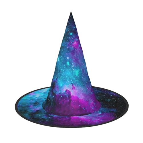 GUOLGP Coole Star River Print Stilvolle Halloween Hexenhut für Partys Karneval und Cosplay Leicht Faltbar von GUOLGP