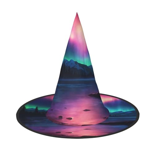 GUOLGP Dunkle Nordlichter, modischer Halloween-Hexenhut, für Partys, Karneval und Cosplay, leicht, faltbar GUOLGP Dunkle Nordlichter, modischer Halloween-Hexenhut, für Partys, Karneval und Cosplay, leicht, faltbar von GUOLGP