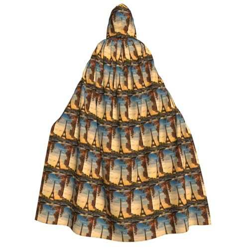 GUOLGP Eiffelturm Paris Herbst Druck Männer und Frauen Erwachsene Kapuzenumhang für Halloween Weihnachten Karneval Mottopartys GUOLGP Eiffelturm Paris Herbst Druck Männer und Frauen Erwachsene Kapuzenumhang für Halloween Weihnachten Karneval Mottopartys von GUOLGP