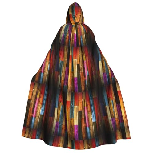 GUOLGP Farbenfroher bemalter Holzdruck für Damen und Herren, Kapuzenumhang für Halloween, Weihnachten, Karneval, Themenpartys GUOLGP Farbenfroher bemalter Holzdruck für Damen und Herren, Kapuzenumhang für Halloween, Weihnachten, Karneval, Themenpartys von GUOLGP