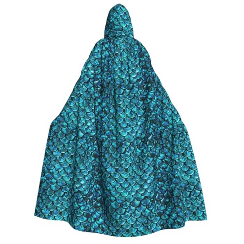 GUOLGP Fischschuppen-Umhang für Damen und Herren, mit Kapuze, für Halloween, Weihnachten, Karneval, Mottopartys GUOLGP Fischschuppen-Umhang für Damen und Herren, mit Kapuze, für Halloween, Weihnachten, Karneval, Mottopartys von GUOLGP