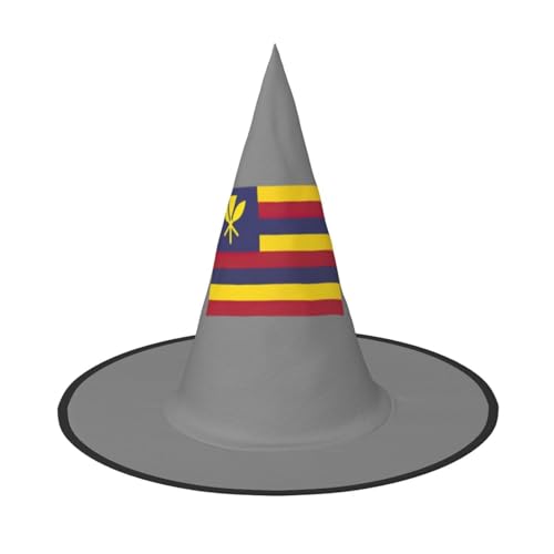 GUOLGP Flagge des Königreichs Hawaii Druck Stilvoller Halloween-Hexenhut für Partys, Karneval und Cosplay, leicht, faltbar von GUOLGP