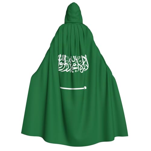 GUOLGP Flagge von Saudi-Arabien, Druck für Männer und Frauen, Erwachsenen-Kapuzenumhang für Halloween, Weihnachten, Karneval, Mottopartys von GUOLGP