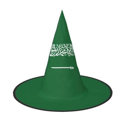 GUOLGP Flagge von Saudi-Arabien, stilvoller Halloween-Hexenhut, für Partys, Karneval und Cosplay, leicht, faltbar von GUOLGP