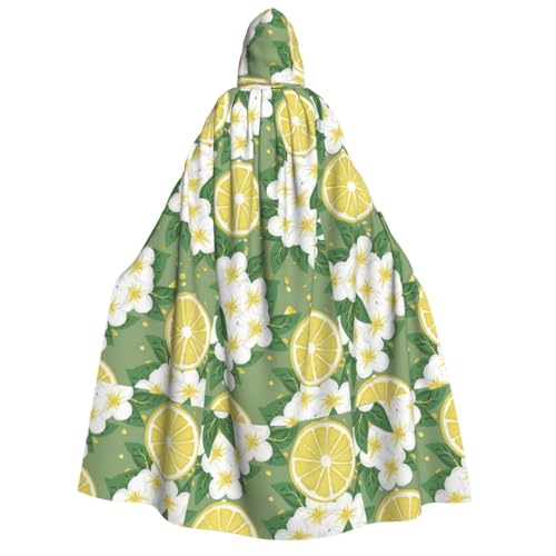 GUOLGP Frischer Zitronenaufdruck, für Damen und Herren, Kapuzenumhang für Halloween, Weihnachten, Karneval, Mottopartys GUOLGP Frischer Zitronenaufdruck, für Damen und Herren, Kapuzenumhang für Halloween, Weihnachten, Karneval, Mottopartys von GUOLGP