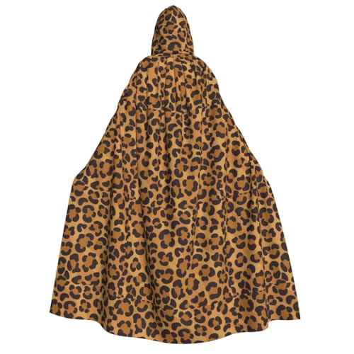 GUOLGP Gelber Leopardenmuster für Damen und Herren mit Kapuze für Halloween, Weihnachten, Karneval, Mottopartys GUOLGP Gelber Leopardenmuster für Damen und Herren mit Kapuze für Halloween, Weihnachten, Karneval, Mottopartys von GUOLGP