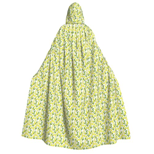 GUOLGP Gelber frischer Zitronen-Druck, für Damen und Herren, Kapuzenumhang für Halloween, Weihnachten, Karneval, Mottopartys GUOLGP Gelber frischer Zitronen-Druck, für Damen und Herren, Kapuzenumhang für Halloween, Weihnachten, Karneval, Mottopartys von GUOLGP
