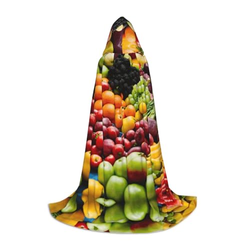 GUOLGP Halloween-Kapuzenumhang mit Gemüse und Früchten, für Herren, Damen, Teenager, Zauberer, Robe für Weihnachten, Kostüm, Karneval GUOLGP Halloween-Kapuzenumhang mit Gemüse und Früchten, für Herren, Damen, Teenager, Zauberer, Robe für Weihnachten, Kostüm, Karneval von GUOLGP