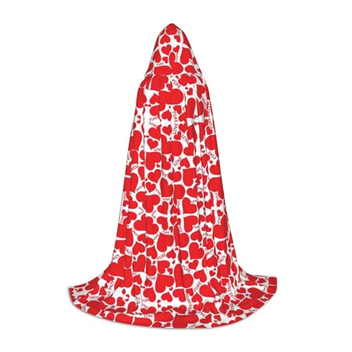 GUOLGP Halloween Kapuzenumhang mit Herz-Aufdruck, für Herren und Damen, Teenager, Zauberer, Robe für Weihnachten, Kostüm, Karneval GUOLGP Halloween Kapuzenumhang mit Herz-Aufdruck, für Herren und Damen, Teenager, Zauberer, Robe für Weihnachten, Kostüm, Karneval von GUOLGP