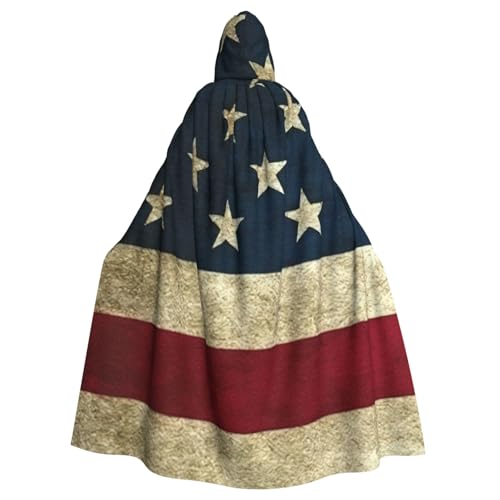 GUOLGP Halloween-Kapuzenumhang mit amerikanischer Flagge, für Erwachsene und Kinder, für Cosplay-Partys und Festivals GUOLGP Halloween-Kapuzenumhang mit amerikanischer Flagge, für Erwachsene und Kinder, für Cosplay-Partys und Festivals von GUOLGP