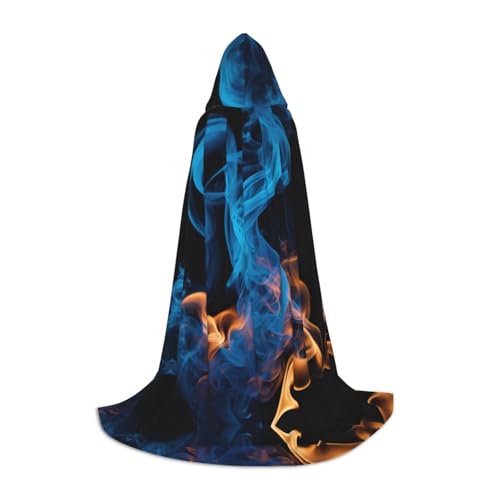 GUOLGP Halloween-Kapuzenumhang mit blauem Flammenaufdruck, für Herren, Damen, Teenager, Zauberer, Robe für Weihnachten, Kostüm, Karneval GUOLGP Halloween-Kapuzenumhang mit blauem Flammenaufdruck, für Herren, Damen, Teenager, Zauberer, Robe für Weihnachten, Kostüm, Karneval von GUOLGP