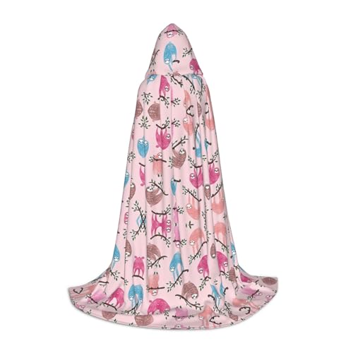 GUOLGP Halloween-Kapuzenumhang mit frecher Faultier-Aufdruck, für Herren, Damen, Teenager, Zauberer, Robe für Weihnachten, Kostüm, Karneval von GUOLGP