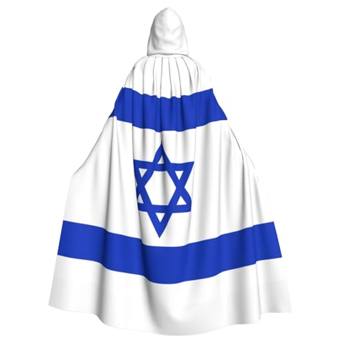 GUOLGP Halloween-Kapuzenumhang mit israelischer Flagge, Kostüm für Erwachsene und Kinder, für Cosplay-Partys und Festivals GUOLGP Halloween-Kapuzenumhang mit israelischer Flagge, Kostüm für Erwachsene und Kinder, für Cosplay-Partys und Festivals von GUOLGP