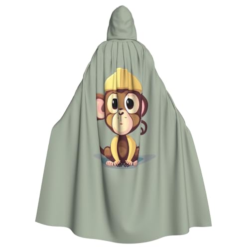 GUOLGP Halloween-Kapuzenumhang mit niedlichem Affen-Druck, für Erwachsene und Kinder, für Cosplay-Partys und Festivals GUOLGP Halloween-Kapuzenumhang mit niedlichem Affen-Druck, für Erwachsene und Kinder, für Cosplay-Partys und Festivals von GUOLGP