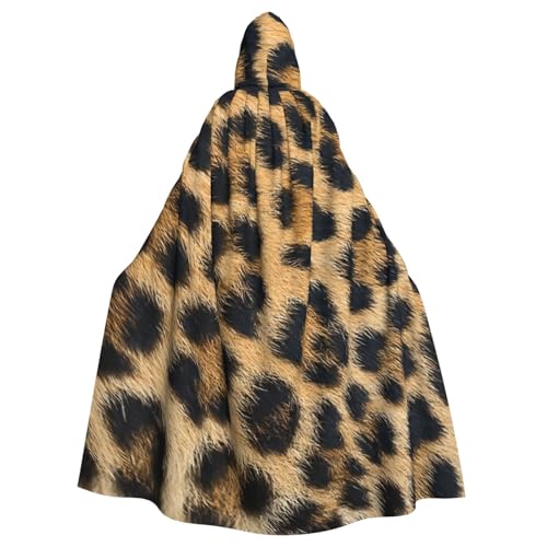 GUOLGP Halloween-Kapuzenumhang mit rauem Leopardenmuster für Erwachsene und Kinder, für Cosplay-Partys und Festivals GUOLGP Halloween-Kapuzenumhang mit rauem Leopardenmuster für Erwachsene und Kinder, für Cosplay-Partys und Festivals von GUOLGP