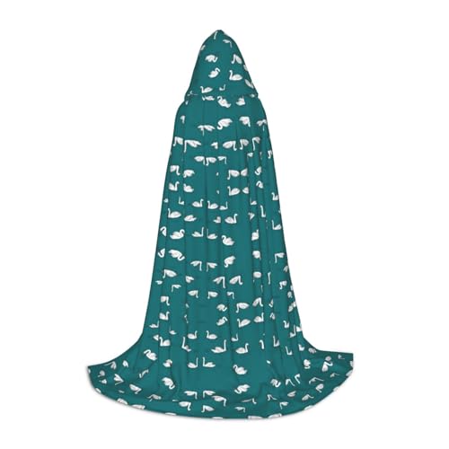 GUOLGP Halloween-Kapuzenumhang mit süßem Schwänen-Aufdruck, für Herren, Damen, Teenager, Zauberer, Robe für Weihnachten, Kostüm, Karneval GUOLGP Halloween-Kapuzenumhang mit süßem Schwänen-Aufdruck, für Herren, Damen, Teenager, Zauberer, Robe für Weihnachten, Kostüm, Karneval von GUOLGP