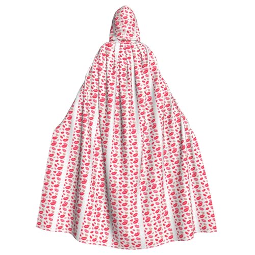 GUOLGP Halloween-Kostüm mit Kapuze, Lippen-Druck, für Erwachsene und Kinder, für Cosplay-Partys und Festivals von GUOLGP