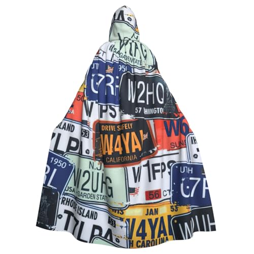 GUOLGP Halloween-Kostüm mit Nummernschild-Druck, für Erwachsene und Kinder, für Cosplay-Partys und Festivals von GUOLGP