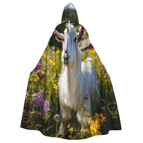 GUOLGP Halloween-Kostüm mit Ziegen-Druck, für Erwachsene und Kinder, für Cosplay-Partys und Festivals von GUOLGP