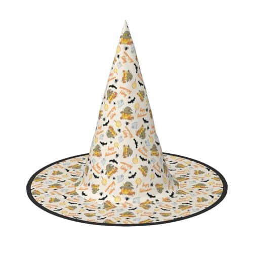 GUOLGP Halloween-Kürbis- und Eulen-Druck, stilvoller Halloween-Hexenhut für Partys, Karneval und Cosplay, leicht, faltbar GUOLGP Halloween-Kürbis- und Eulen-Druck, stilvoller Halloween-Hexenhut für Partys, Karneval und Cosplay, leicht, faltbar von GUOLGP