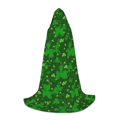 GUOLGP Hintergrund St. Patrick's Day Glitzer-Druck Halloween Kapuzenumhang Männer Frauen Teenager Zauberer Robe für Weihnachten Kostüm Karneval GUOLGP Hintergrund St. Patrick's Day Glitzer-Druck Halloween Kapuzenumhang Männer Frauen Teenager Zauberer Robe für Weihnachten Kostüm Karneval von GUOLGP