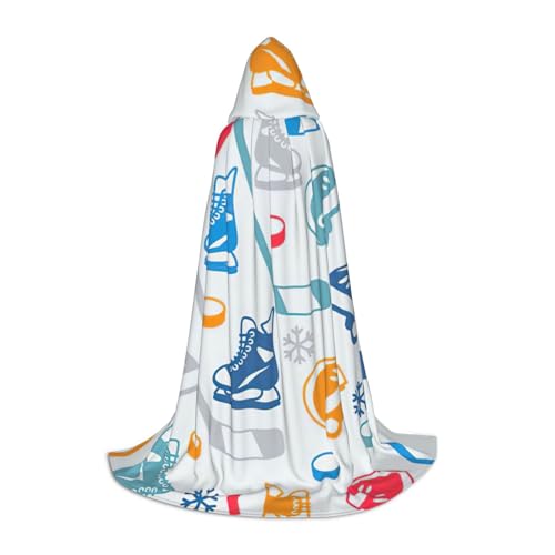 GUOLGP Hockey-Elemente, kreativer gemusterter Druck, Halloween-Kapuzenumhang, Herren, Damen, Teenager, Zauberer-Robe für Weihnachten, Kostüm, Karneval GUOLGP Hockey-Elemente, kreativer gemusterter Druck, Halloween-Kapuzenumhang, Herren, Damen, Teenager, Zauberer-Robe für Weihnachten, Kostüm, Karneval von GUOLGP
