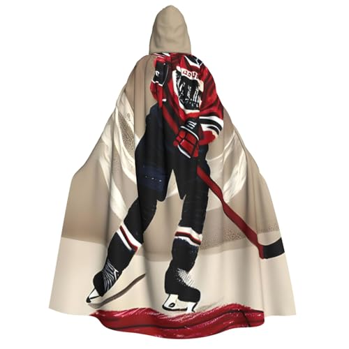 GUOLGP Hockey-Sportaufdruck, für Damen und Herren, Kapuzenumhang für Halloween, Weihnachten, Karneval, Mottopartys GUOLGP Hockey-Sportaufdruck, für Damen und Herren, Kapuzenumhang für Halloween, Weihnachten, Karneval, Mottopartys von GUOLGP